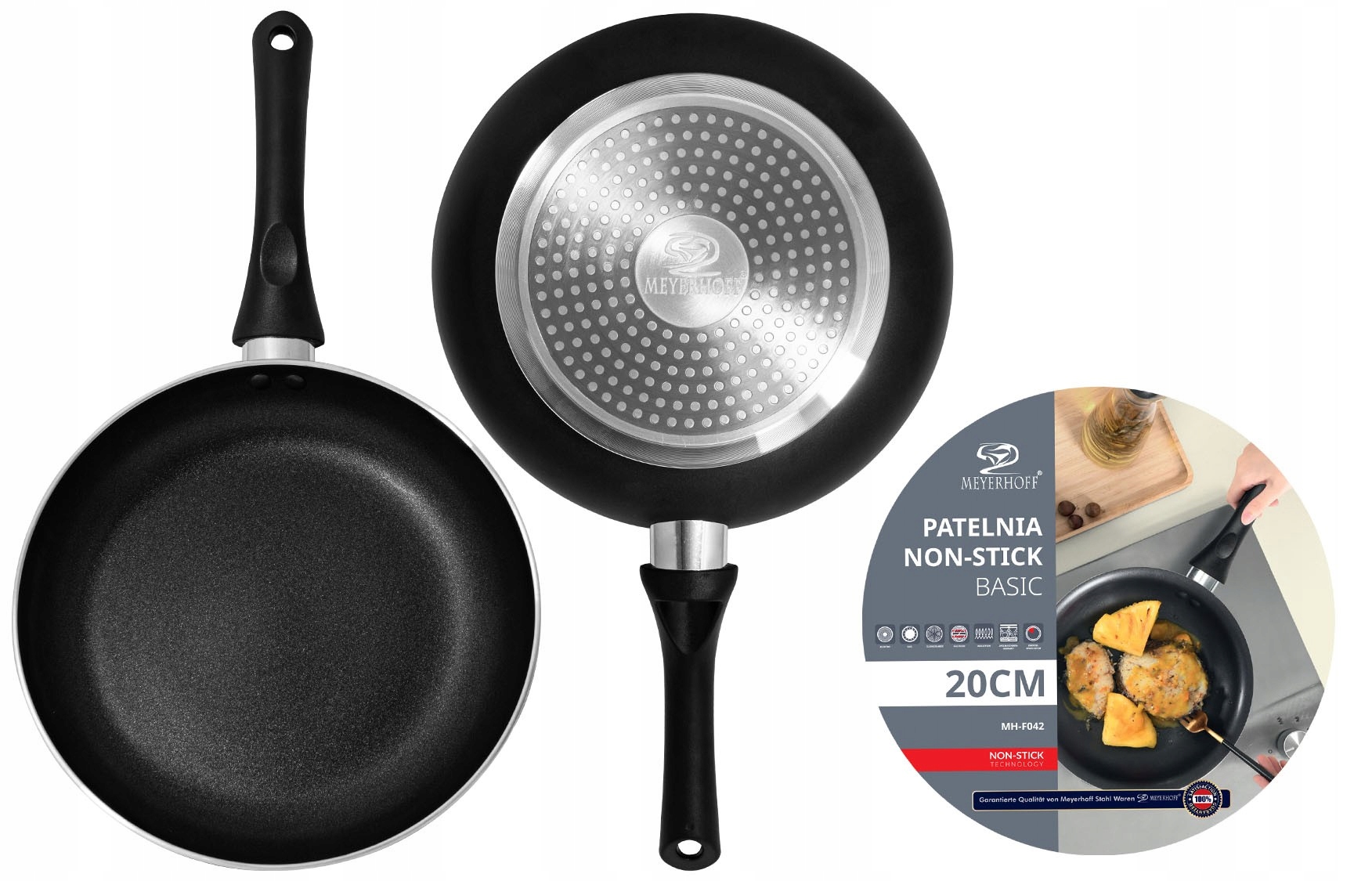 

Patelnia nieprzywierająca Basic 20cm Gaz Indukcja