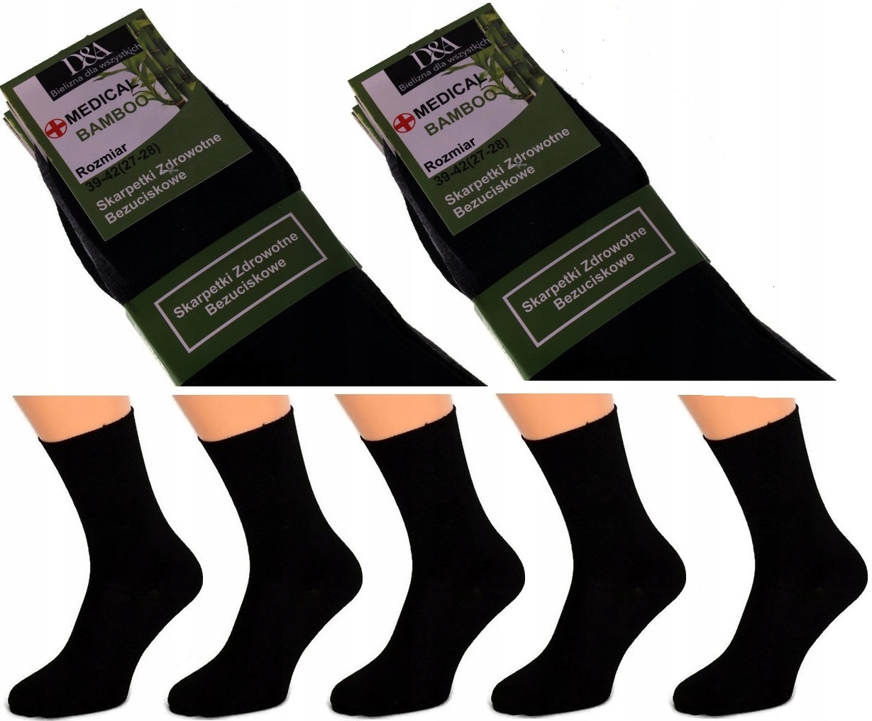 

10x Skarpety Bambusowe Bezuciskowe 39-42