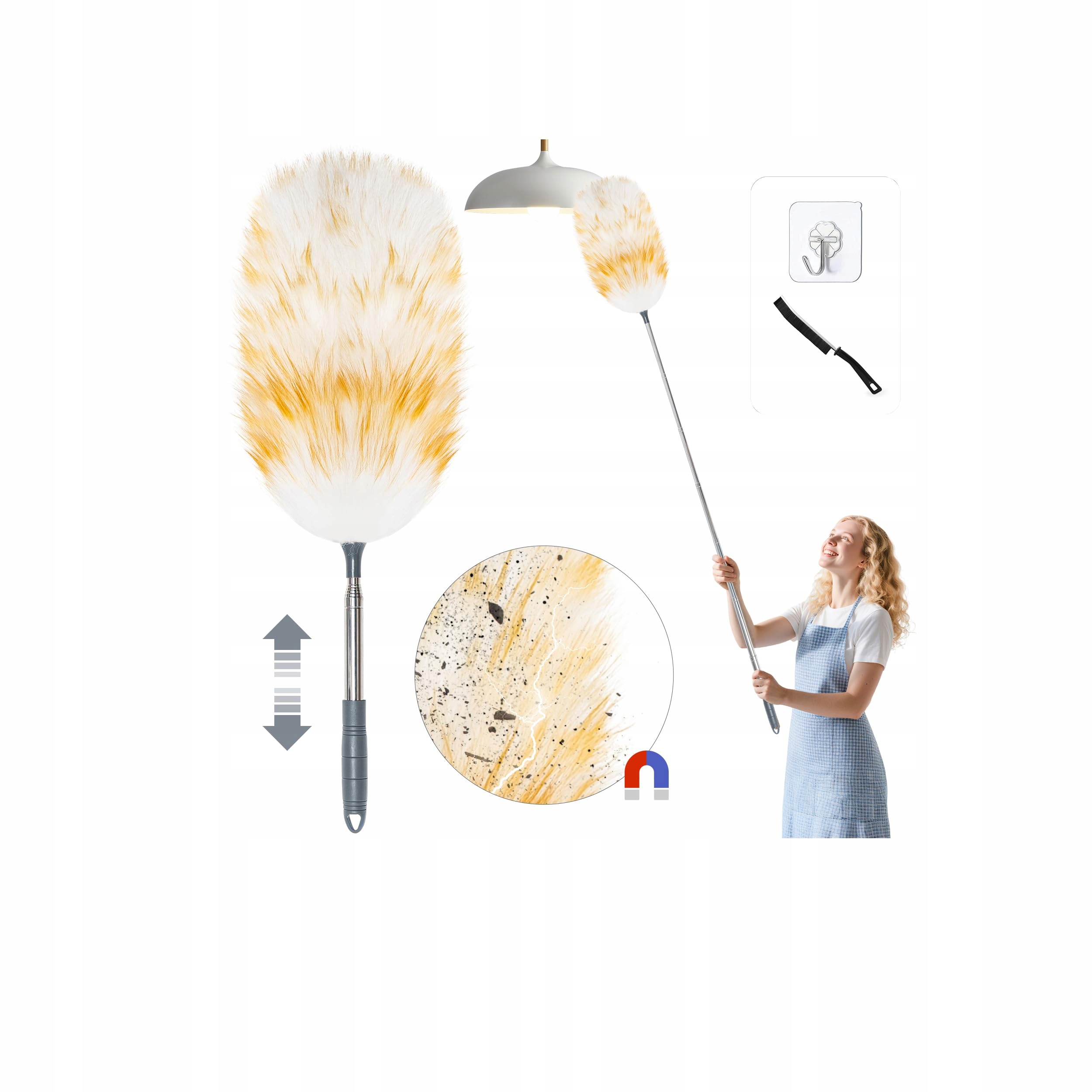 Levně Loveco Metla na prach z vlny Lamm Teleskopická Do 130 cm Mýta