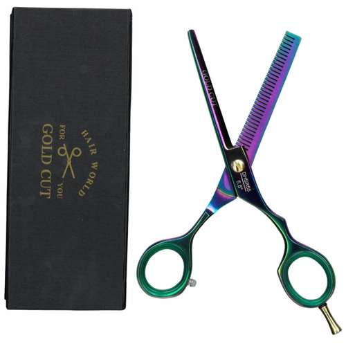 Gold Cut Profesionální Kadeřnické Degustace Half Rainbow DHSR55 Pouzdro 5,5"