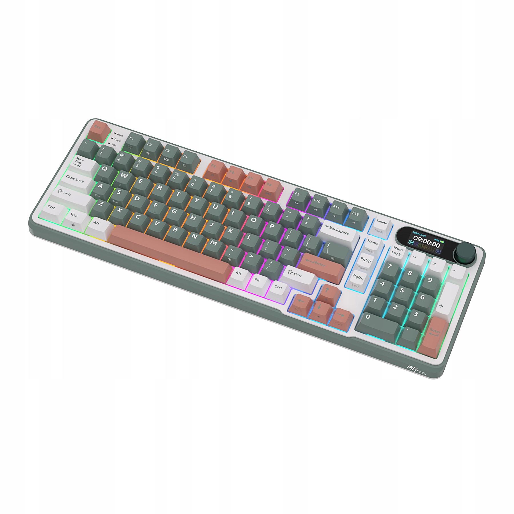 ROYAL KLUDGE RK-S98 Camping Green Gaming Keyboard Brown switch — 7
