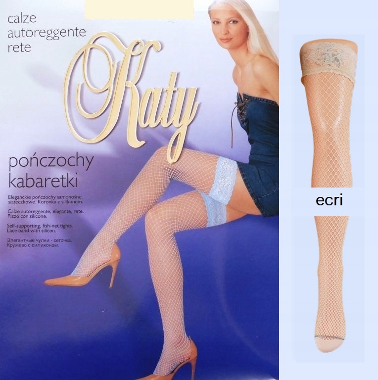 

Katy pończochy kabaretki średnie oczka ecri 3