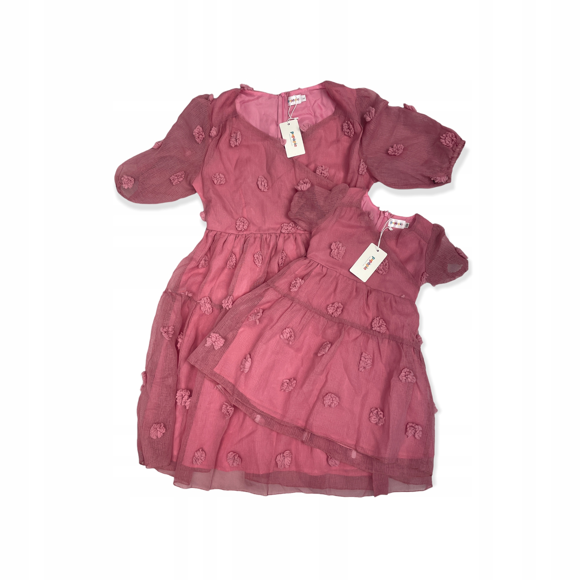 Krásný komplet šatů maminka dcera Popopie L/100