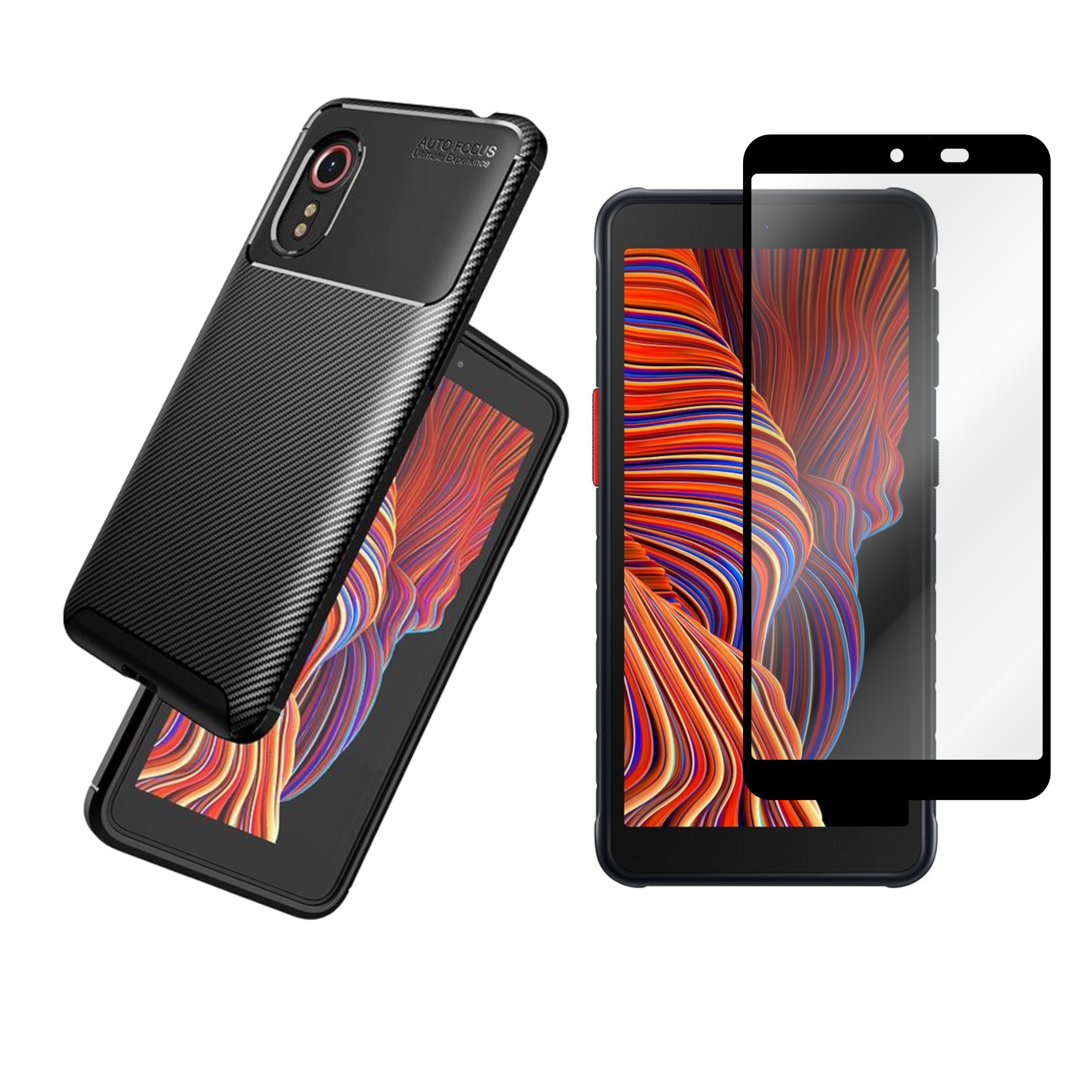

Etui do Samsung XCover5 Carbon Fiber cza+SZKŁO