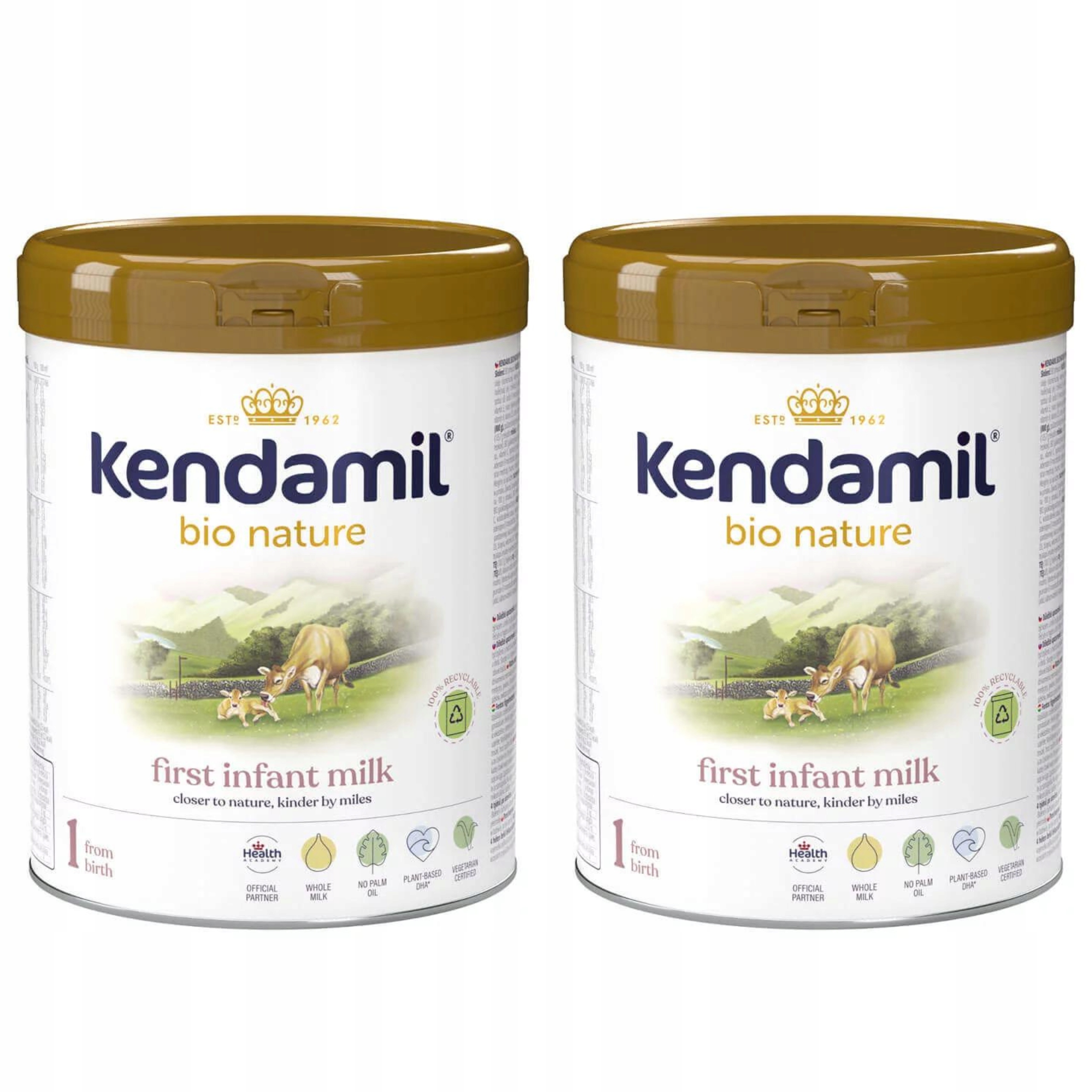 KENDAMIL BIO Nature 1 Organiczne mleko początkowe 2x800g