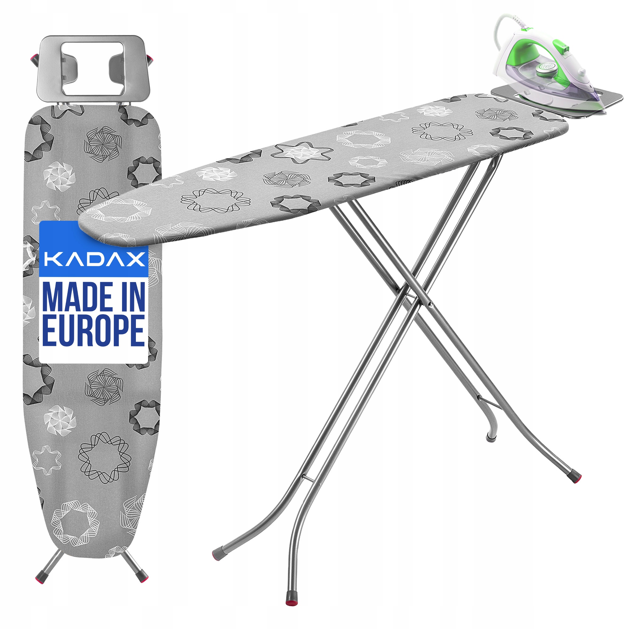 Levně Žehlicí Prkno 114x34cm Skládací S Držákem Na Žehlička Lehké Stabilní