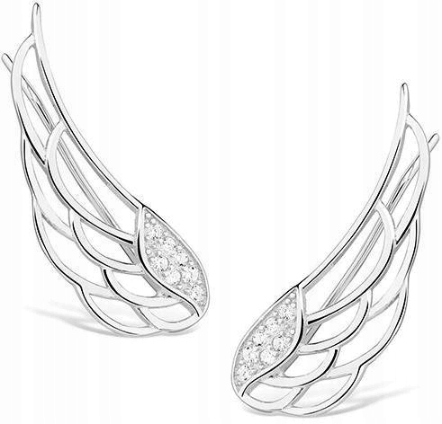 

Srebrne kolczyki 925 Nausznice Skrzydła Anioła