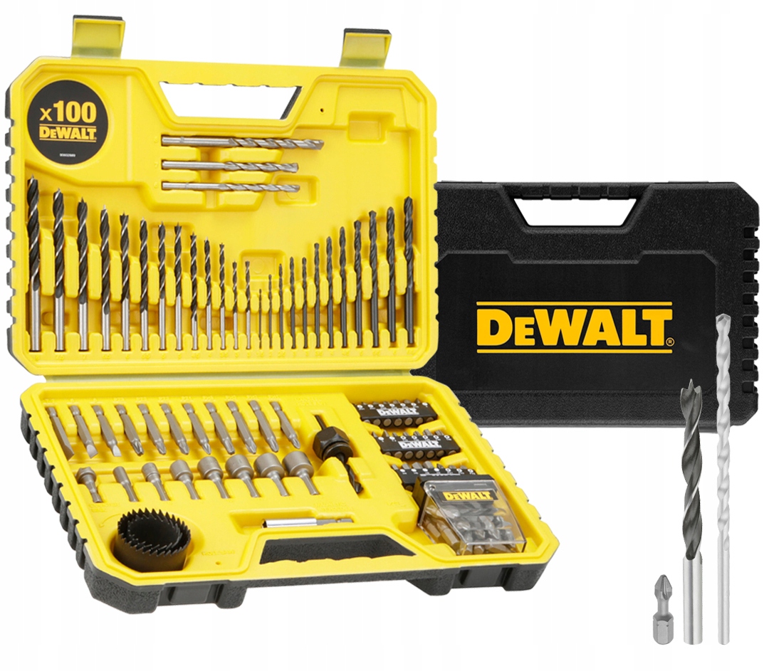 

DeWALT Zestaw bitów wierteł nasadek 100 cz DT71563