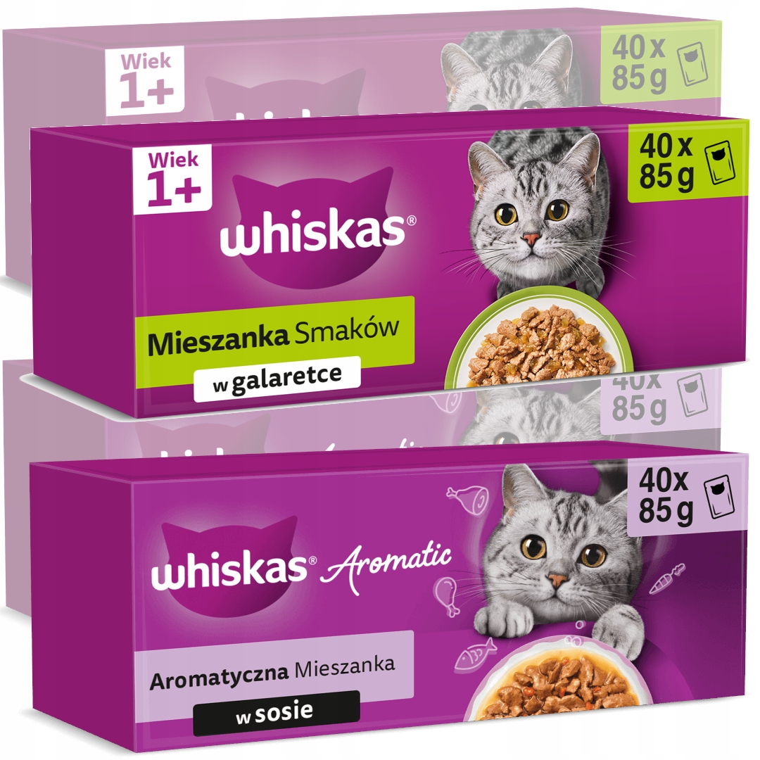 Levně Whiskas 160x85g Krmivo Pro Kočky Aromatická směs směs příchutí
