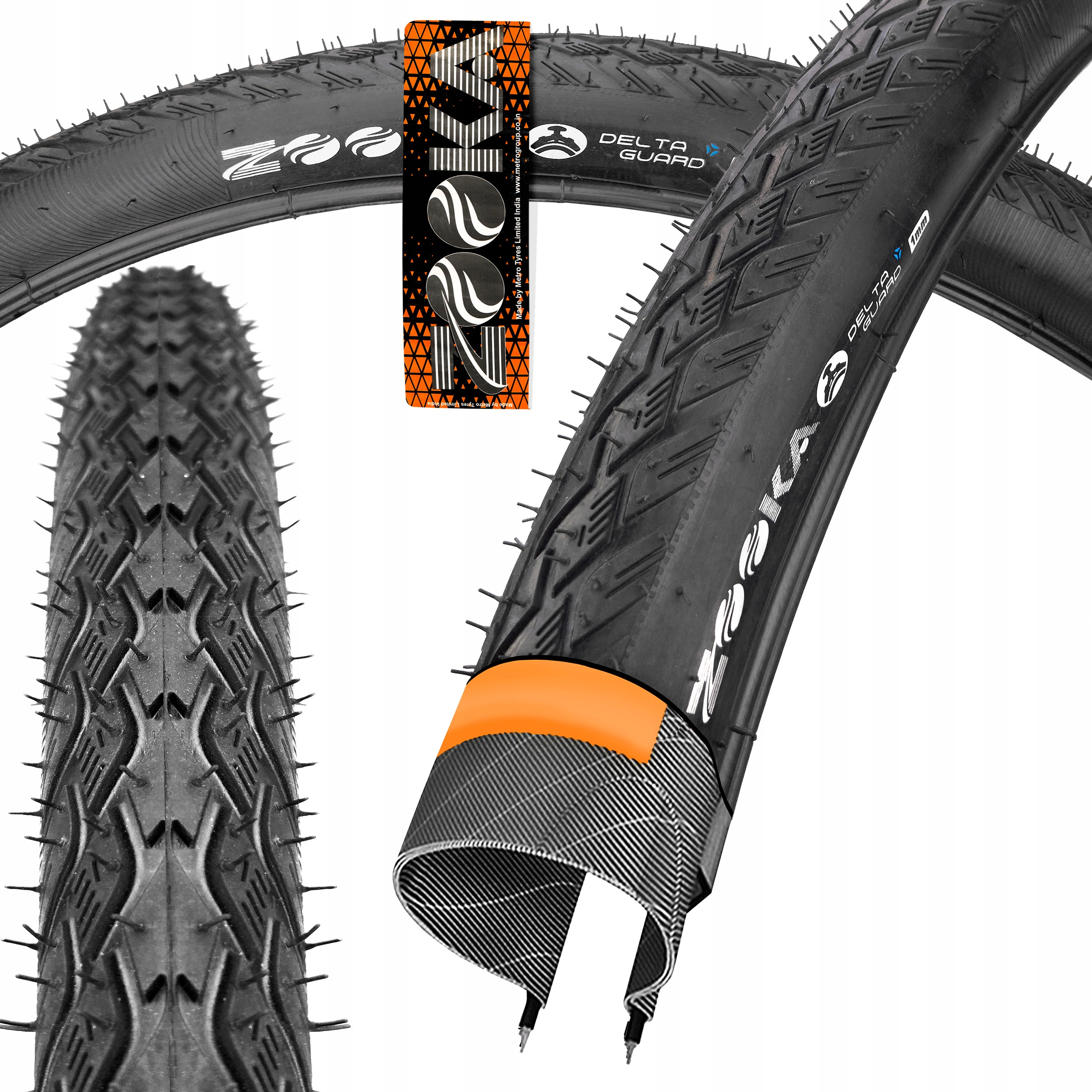 Opona rowerowa trekking Zooka Calibre 28 × 1 5/8 x 1 3/8 37-622 z wkładką