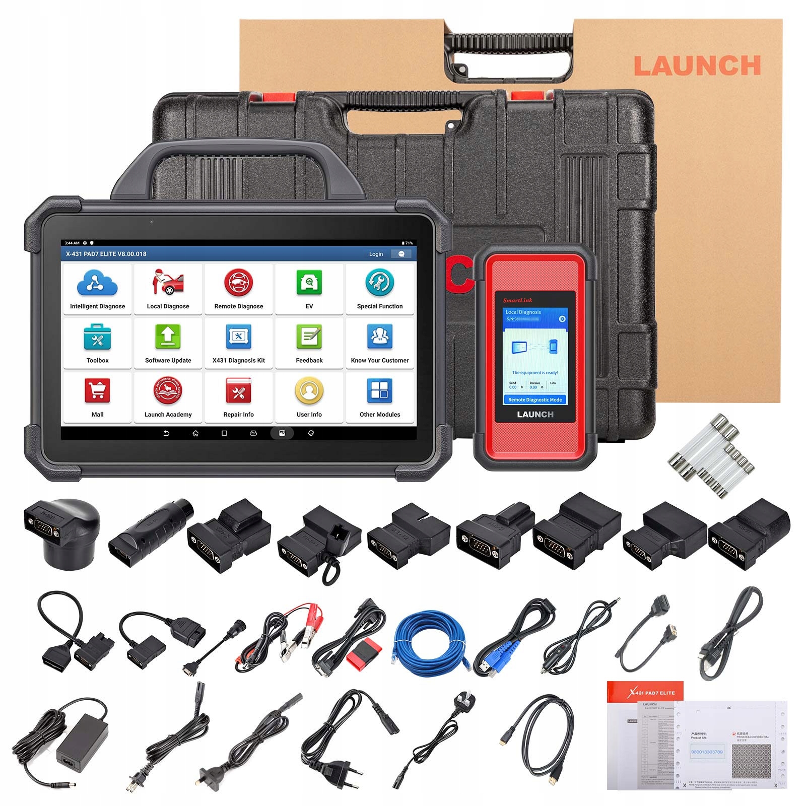 Launch X431 Pad 7 Elite 2025 Smartlink J2534 10-palcový Pass Thru Dealer Pl