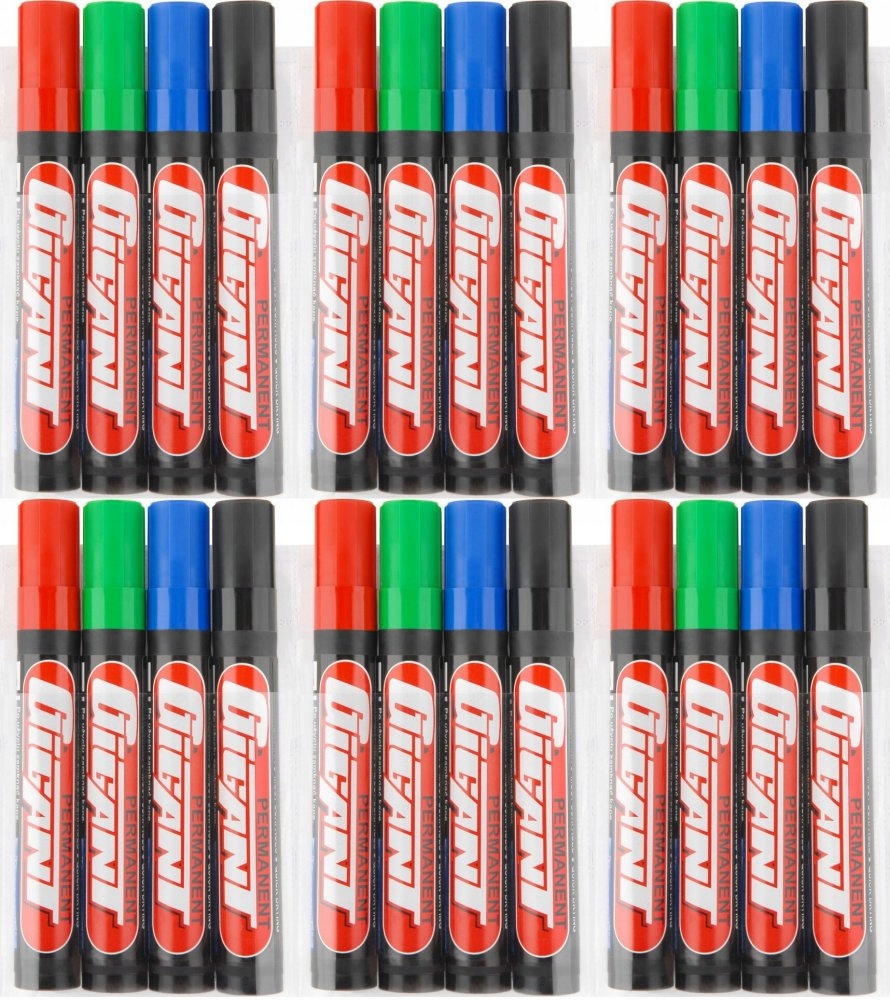 

Marker Permanentny Kamet Gigant 4szt MIX Kolor x6