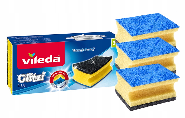 Vileda двосторонній АБСОРБЕНТ для миття посуду 3ШТ