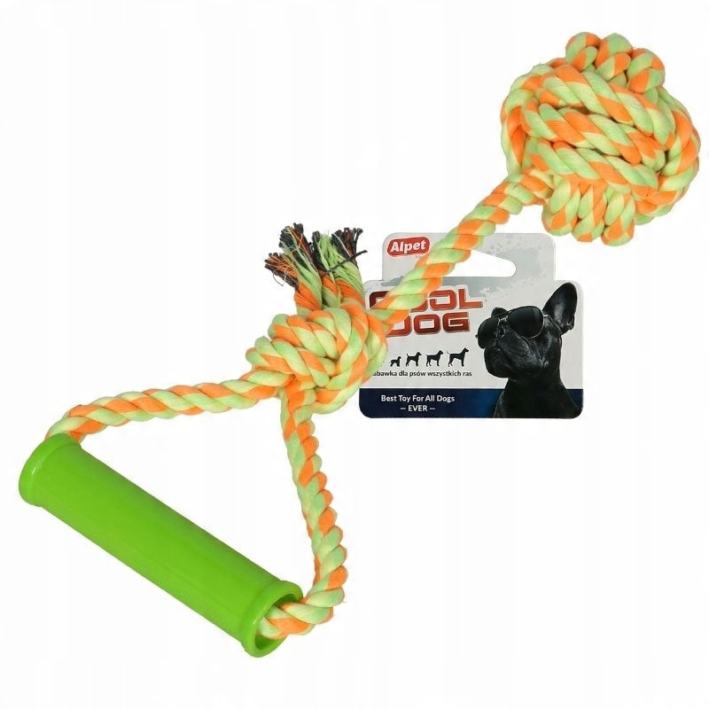 

Alpet Szarpak z piłką i uchwytem 32cm neon