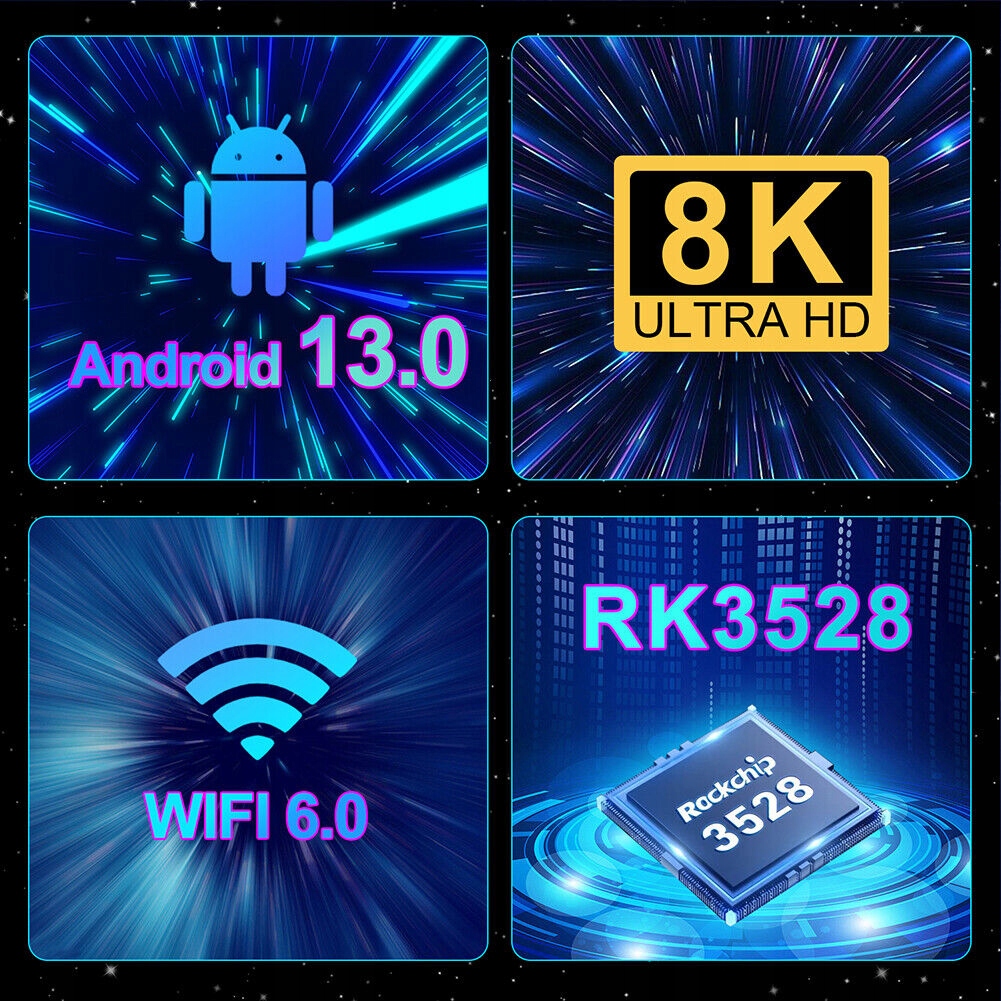 Tv box G96max 2/16 GB android 13.0 Wifi 6 Ultra HD Złącze HDMI tak