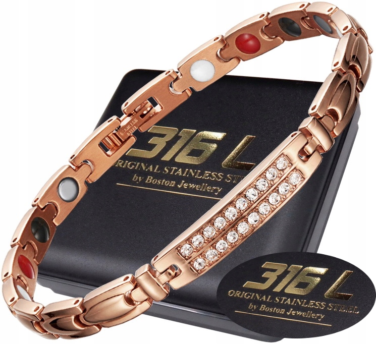 Zdravotní Magnetický Náramek Z Růžového Zlata