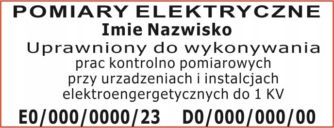 

PIECZątka Pomiary Elektryczne uprawnienia Sep