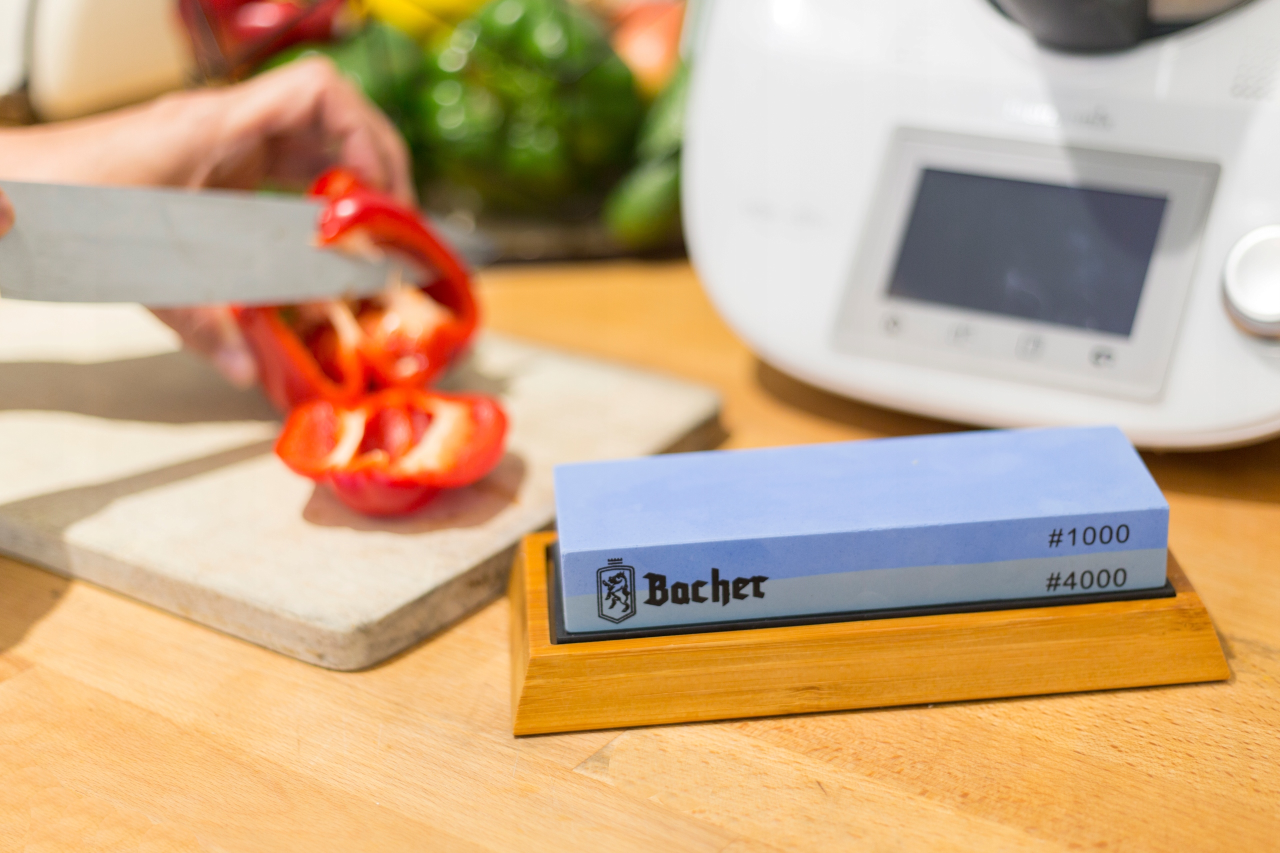 Ostrzałka kamienna do noży kamień wodny BACHER 1000/4000 osełka SET EBOOK Typ płaskie