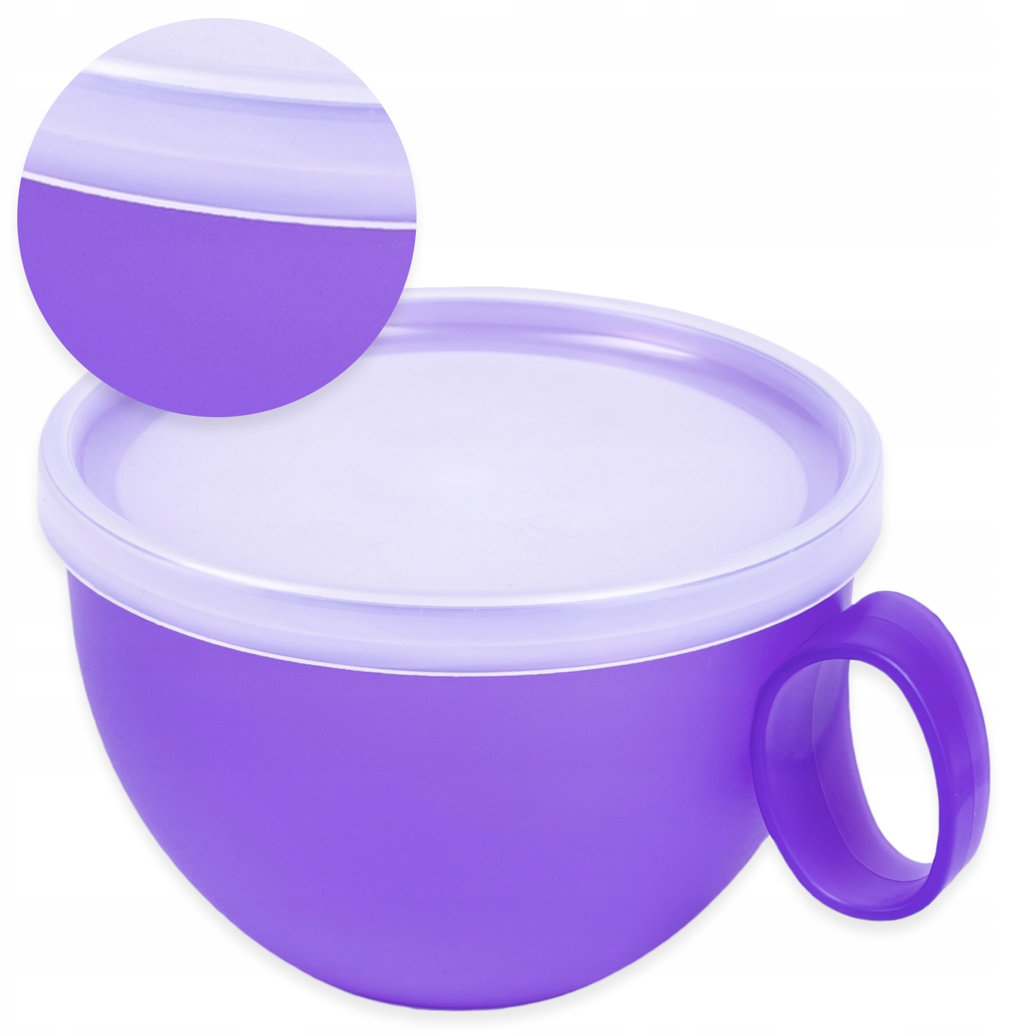 DUŻY KUBEK XXL Z PRZYKRYWKĄ NA MUSLI ZUPĘ 550ML