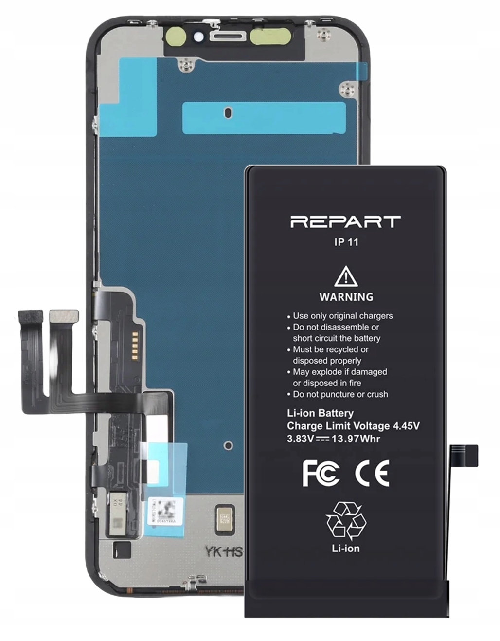 Originální LCD displej pro iPhone 11 Ips Retina baterie Repart 3650 mAh