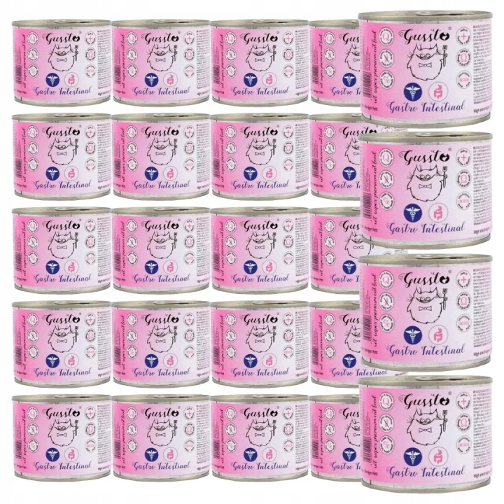 Karma dla kota Vet Gussto Gastro Intestinal 24x 200g Monobiałkowa