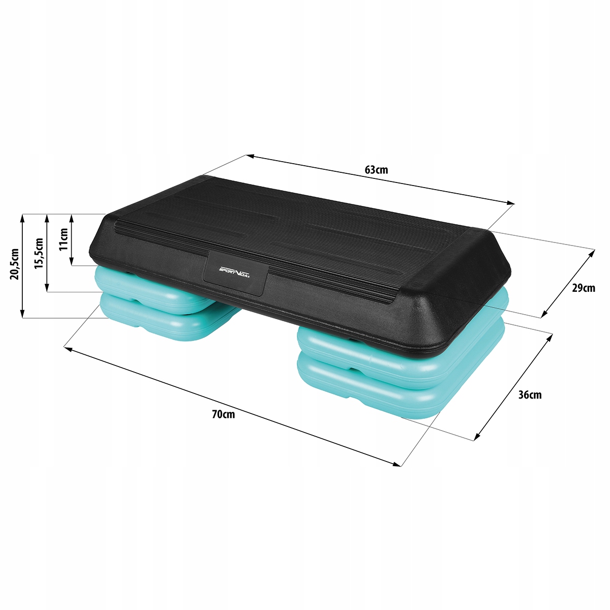 Step do Ćwiczeń Aerobiku Fitness 3 Stopnie Solidny Maksymalna waga użytkownika 250 kg