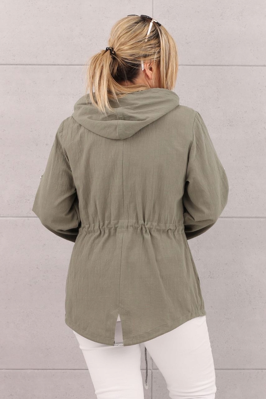 KURTKA PARKA LEKKA BAWEŁNIANA POLSKI PRODUCENT DUŻE ROZMIARY Rozmiar 44