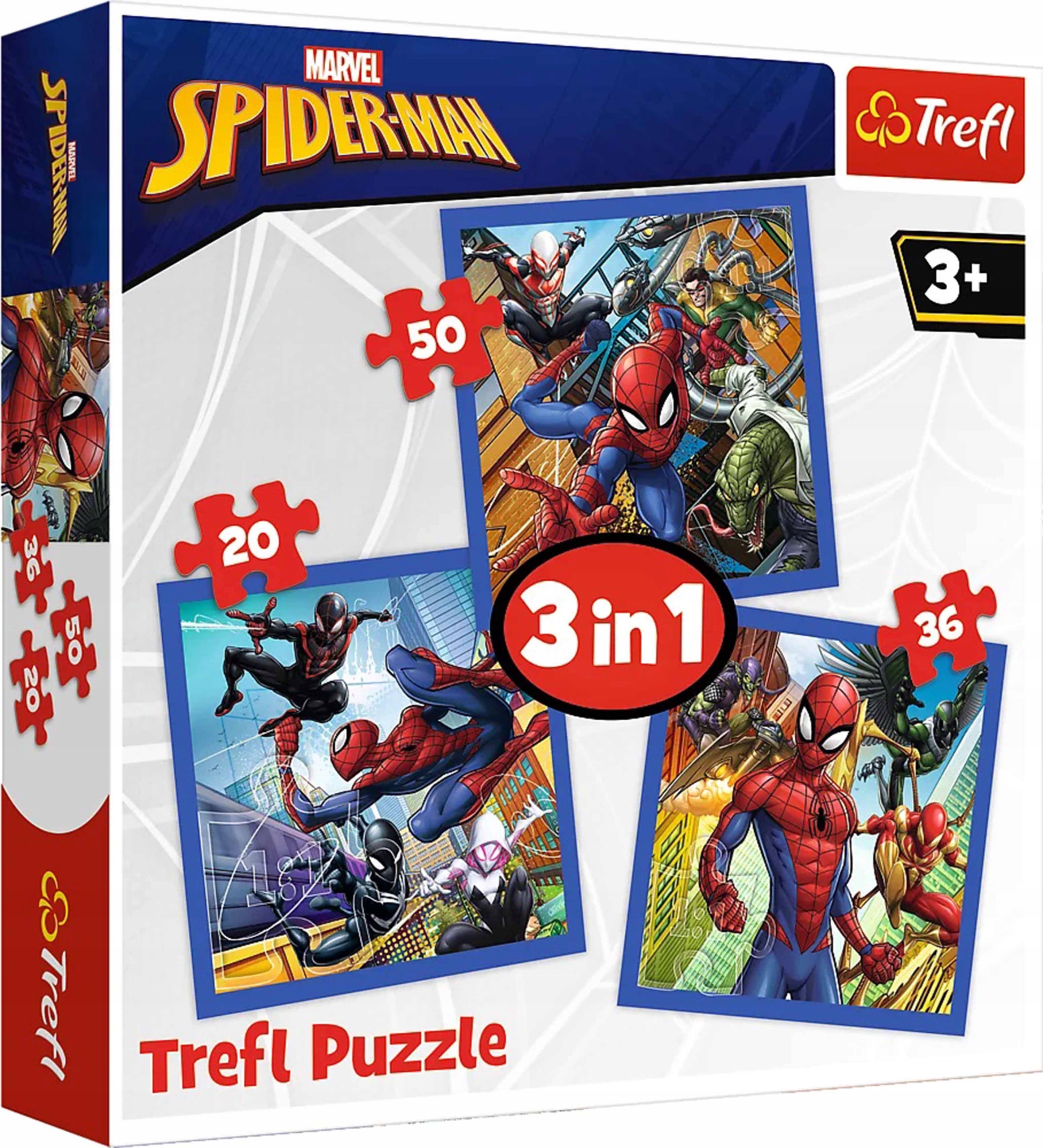 

Puzzle Dla Dzieci 3w1 Marvel Spiderman Spider-man