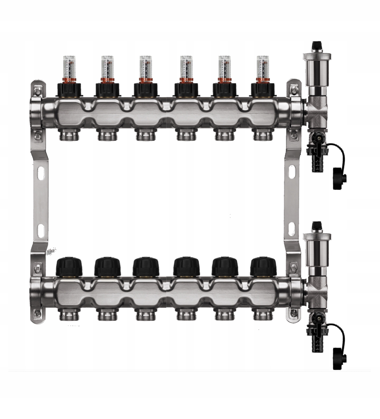 Rozdělovač pro podlahu 6 okruhů nerezový pro podlahové vytápění