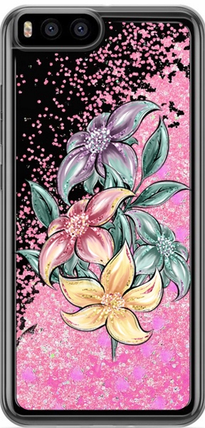 

Etui płynny brokat Kwiaty do Xiaomi Mi 6