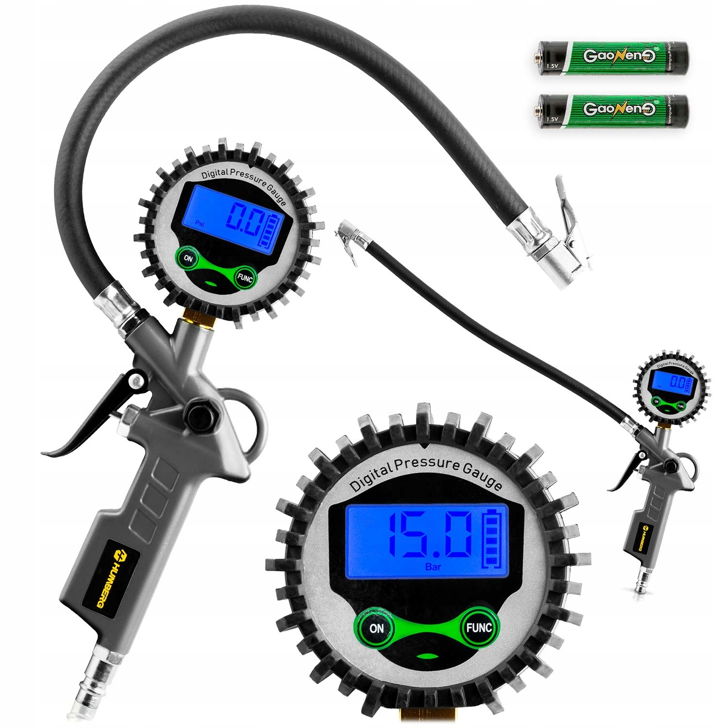 Pistole Na Pumpování Kol S Digitálním Manometrem, Elektronický Displej