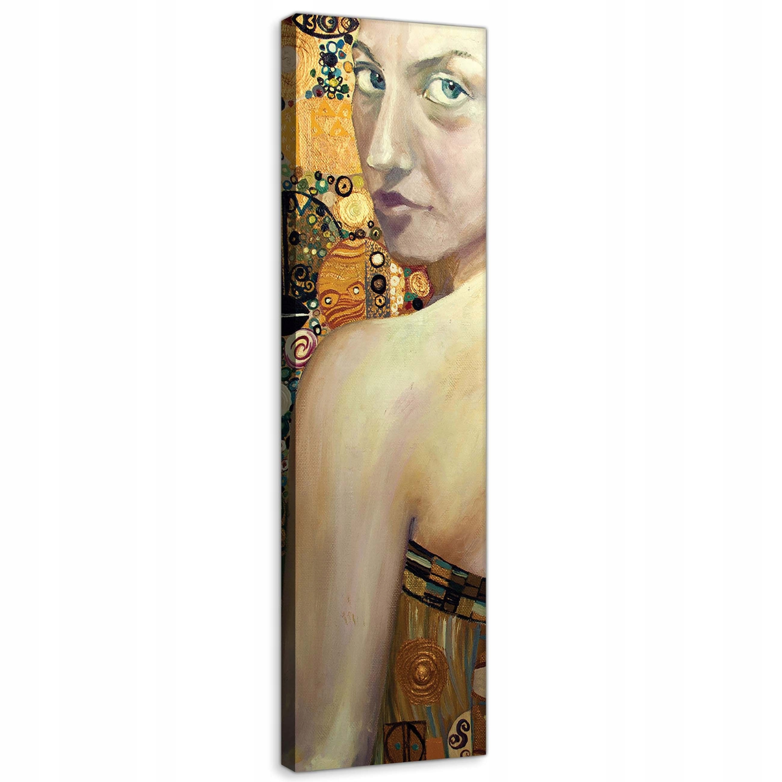 Obraz 45x145 Zlato žena portrét elegance luxus vzory Klimt lesk