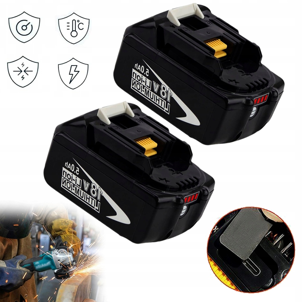 Náhradní Akumulátor Baterie 18V/21V 5AH Pro Makita BL1850B Nabíječka