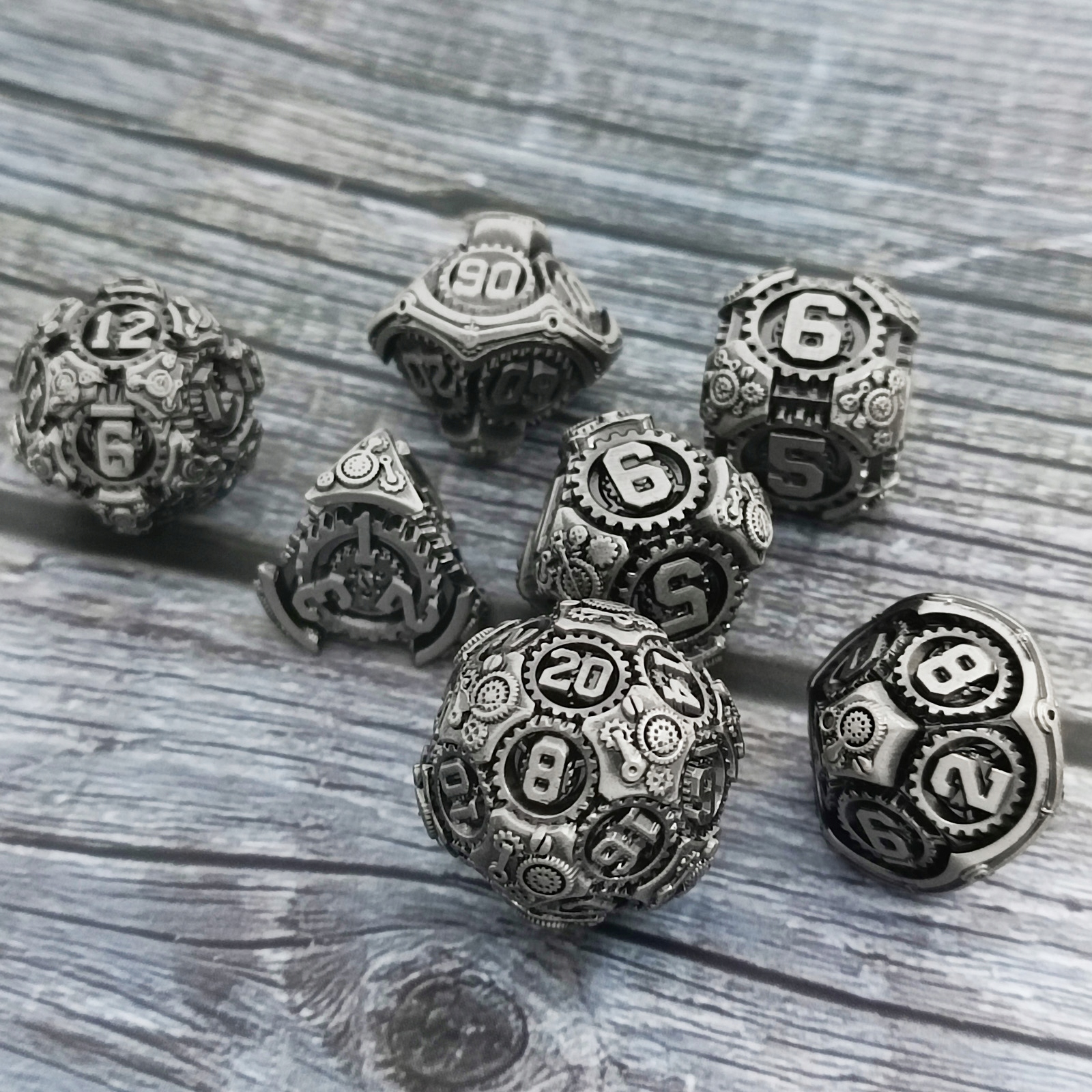 CYBORG ZESTAW 7 METALOWYCH KOŚCI RPG