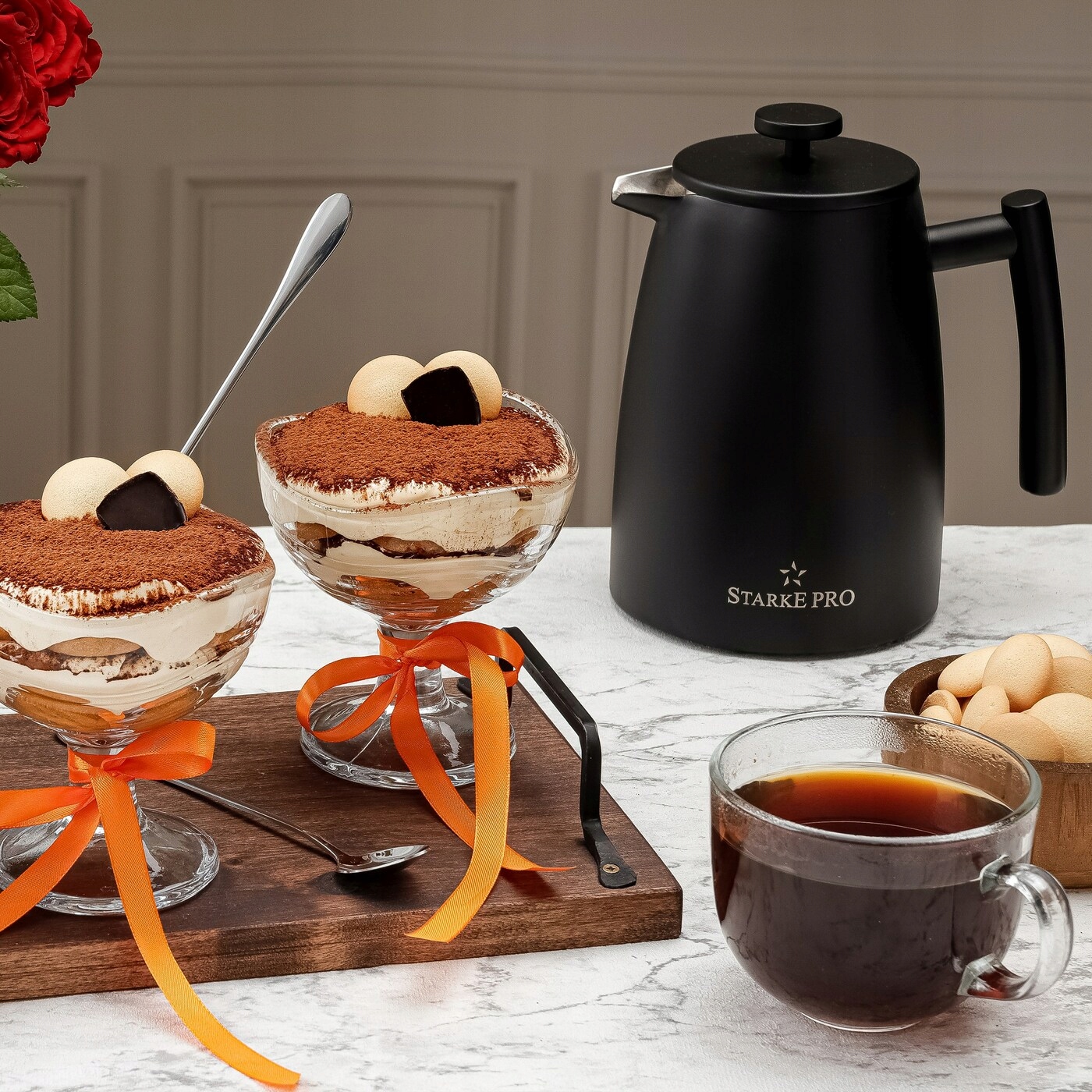 Zaparzacz kawa herbata Starke Pro Encora 1 l Materiał stal