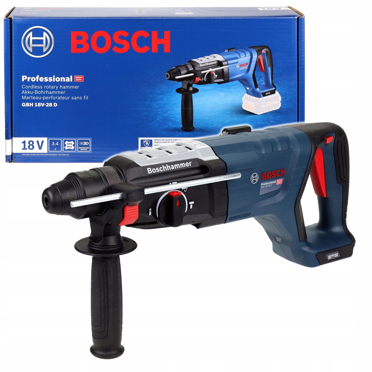 Akumulatorowy Młot Gbh 18V-28 D Bosch Korpus