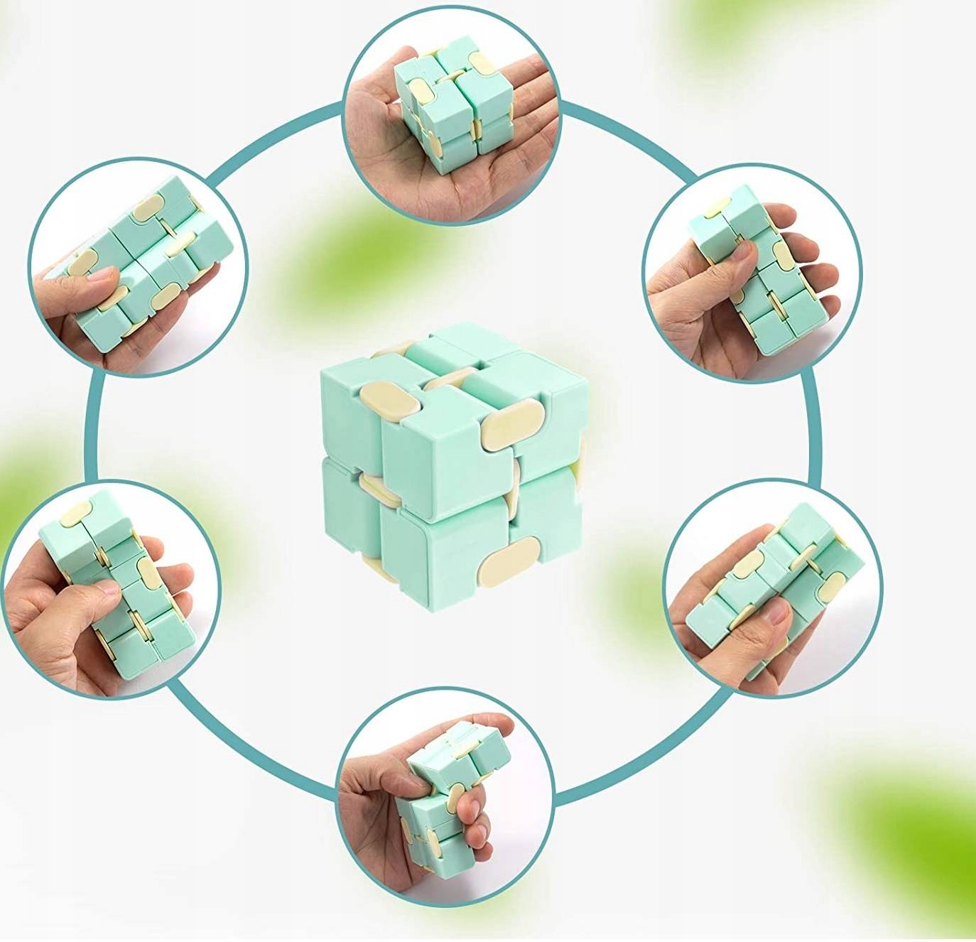 KOSTKA NIESKOŃCZONOŚCI ZABAWKA ANTYSTRESOWA FIDGET cube pastelowe kolory Marka inna