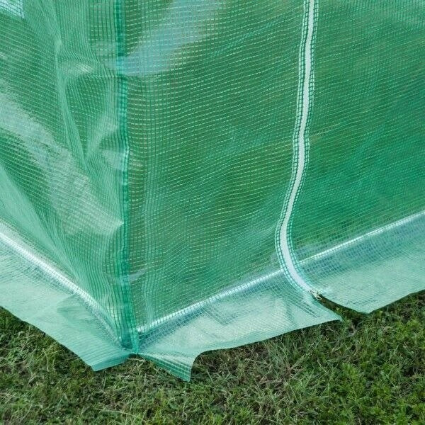 TUNEL FOLIOWY OGRODOWY 9m 200x450cm ZIELONY DRZWI Z ZAMKIEM OCHRONA UV Powierzchnia 9 m²