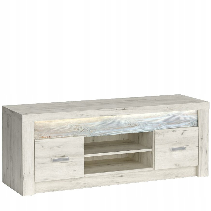 SZAFKA RTV STOLIK TV 137 cm INDIANAPOLIS I-9 KRAFT BIAŁY