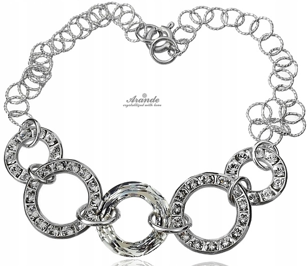 Krystaly Krásný náramek Comet Stříbro