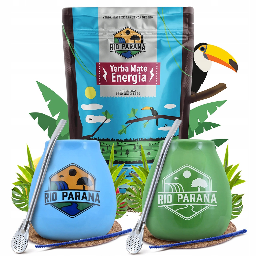 Levně Startovací sada Yerba Mate Rio Parana Energia tykva bombilla 2x500g 1kg
