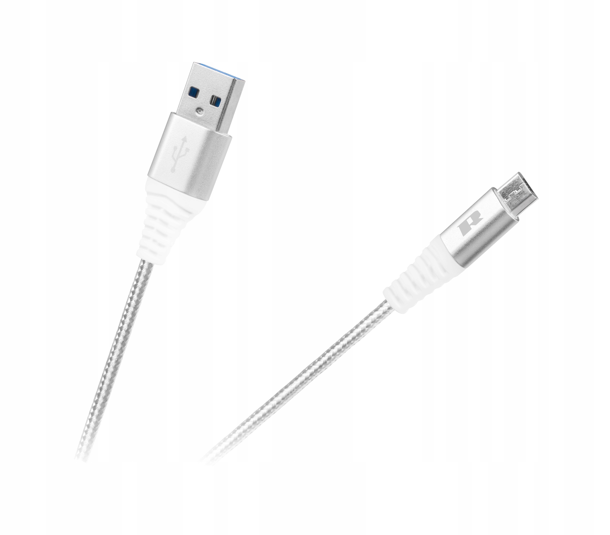 

Kabel Usb - Usb micro Rebel 100 cm biały Oplot