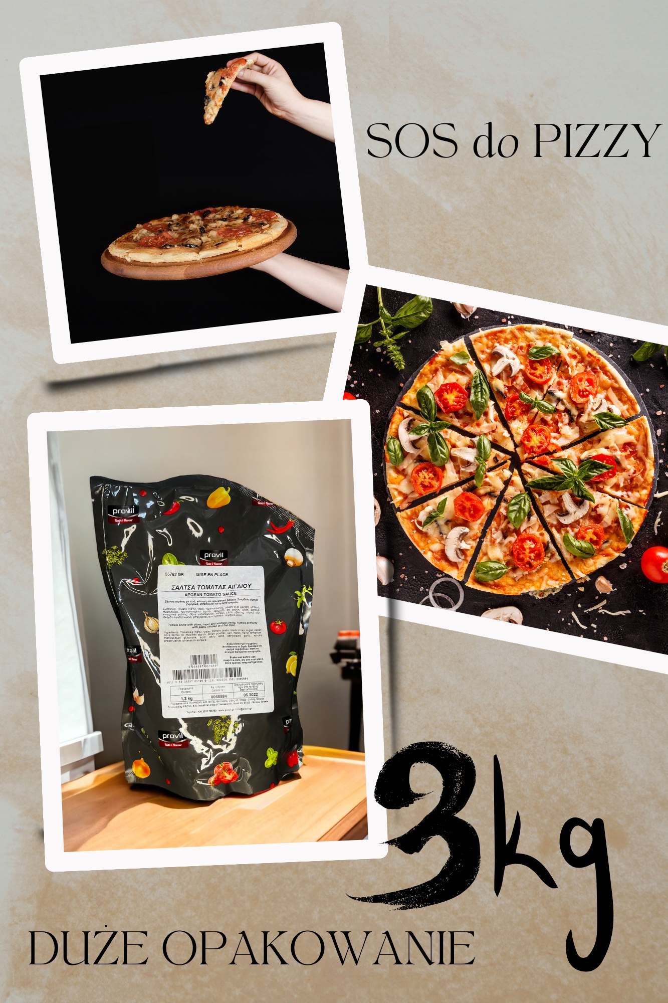 Pizza omáčka 3 kg Vegan