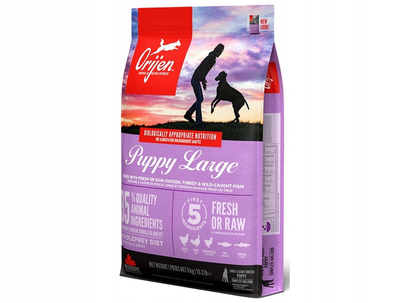 Karma dla psa Orijen Puppy Large Kurczak z indykiem i rybami 6 kg