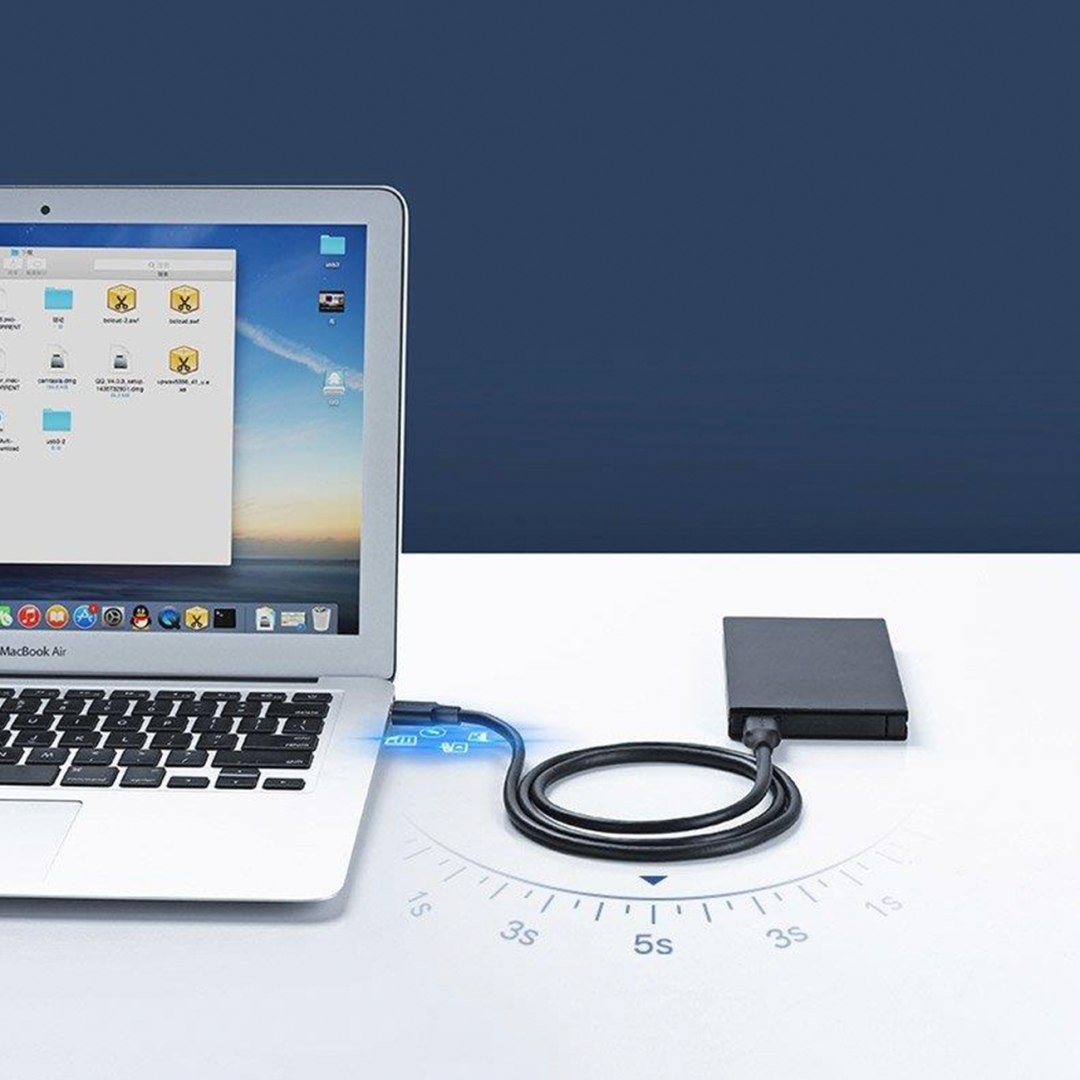 Kabel przewód USB 3.2 1m czarny Kod producenta 10370