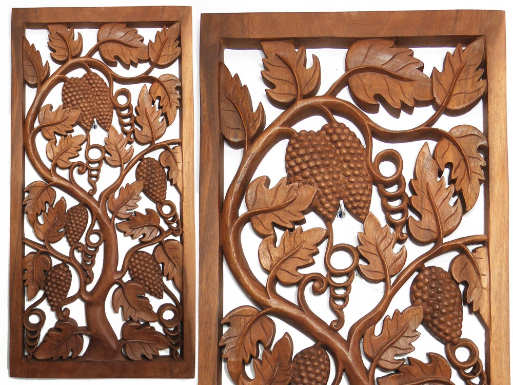 Płaskorzeźba Lite Drewno Rękodzieło Ornament 60cm