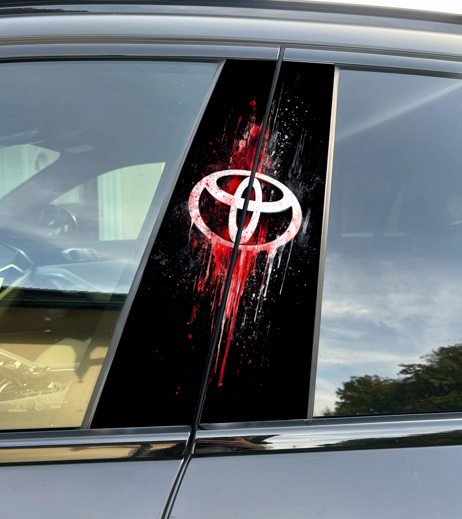 Naklejka na słupek auta Toyota Logo Folia Premium