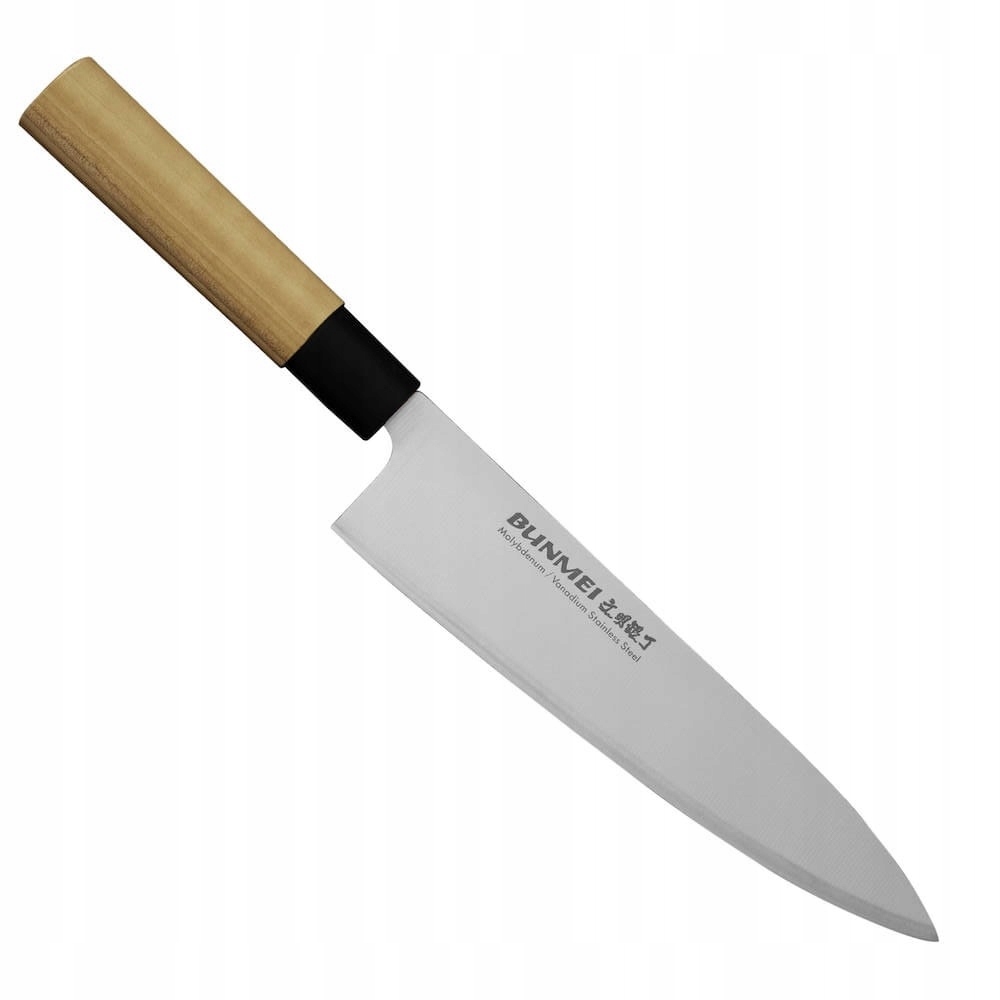 Bunmei Japonský ostrý kuchynský nôž šéfkuchára 56-57 Hrc 20 cm