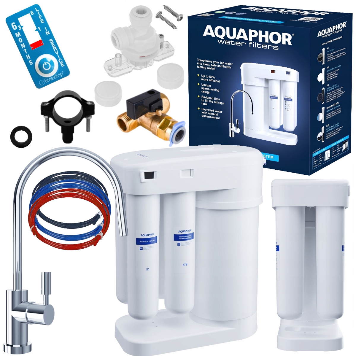 Filtr odwróconej osmozy Aquaphor Morion RO-101S + timer i zawór GRATIS