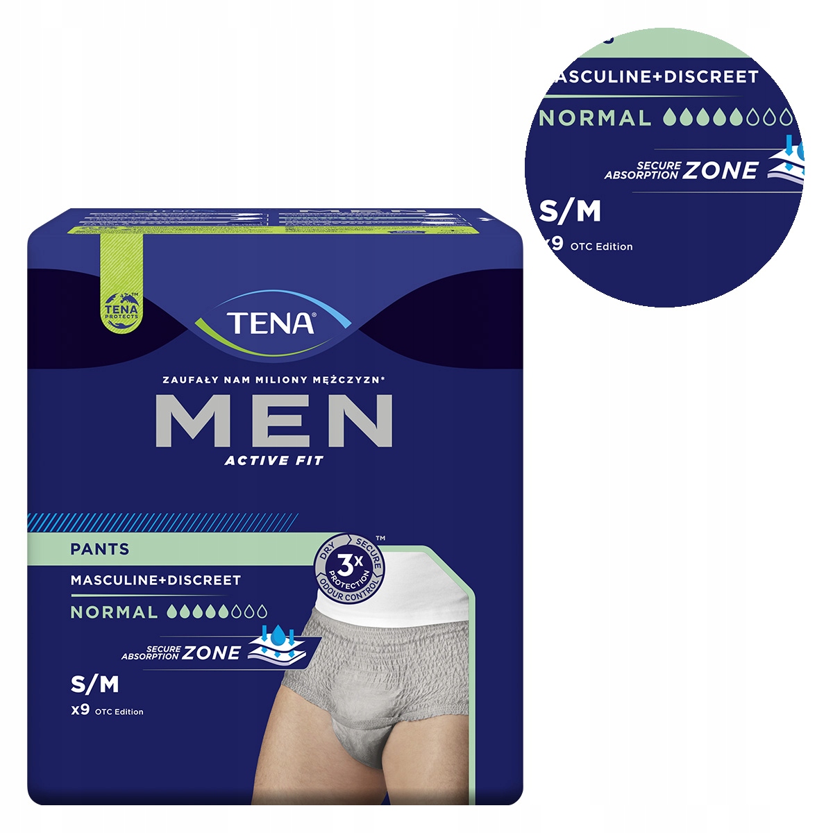 TENA Men Pants Plus Blue S/M 30 szt - Opinie i ceny na